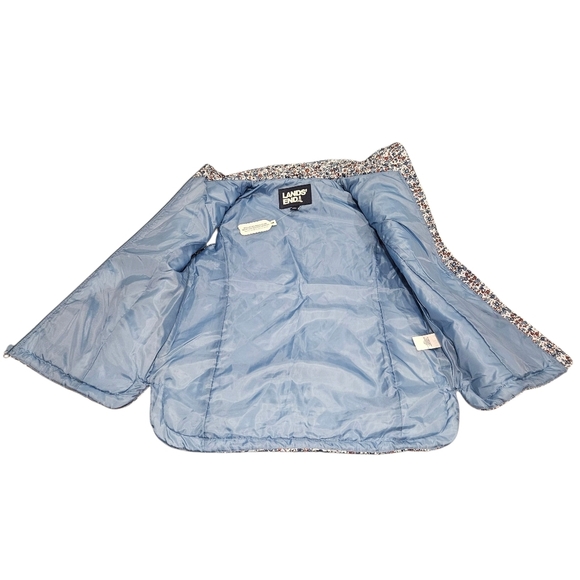 Women's Land's End Insulated Quilted Vest Muted Blue Floral Small 6-8 NWT - Picture 8 of 15
